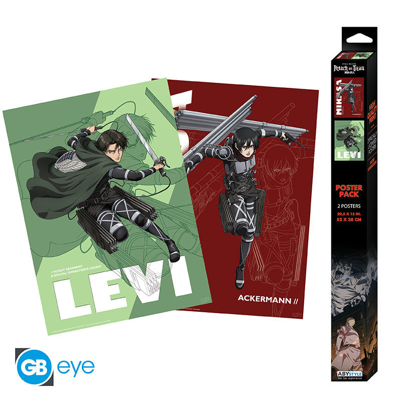 ATTACK ON TITAN - Set 2 Posters Chibi (52x38 cm)