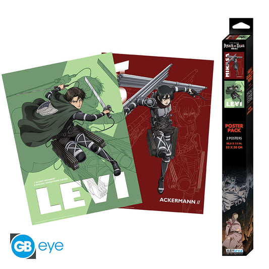 ATTACK ON TITAN - Set 2 Posters Chibi (52x38 cm)