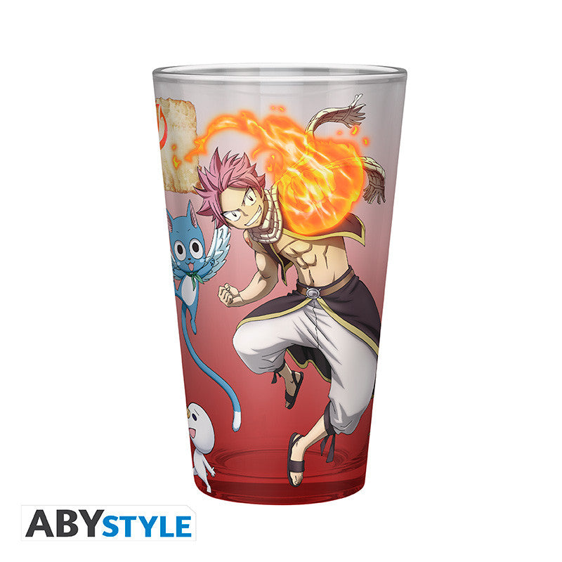FAIRY TAIL XXL glas (400 ml) - Natsu, Lucy, Happy & Plue