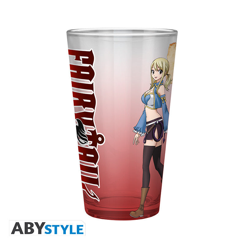 FAIRY TAIL XXL glas (400 ml) - Natsu, Lucy, Happy & Plue