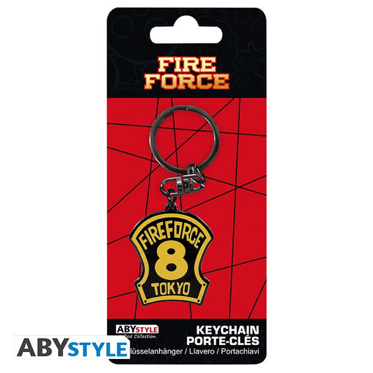 Sleutelhanger - Fire Force "Embleem van de 8e Brigade"