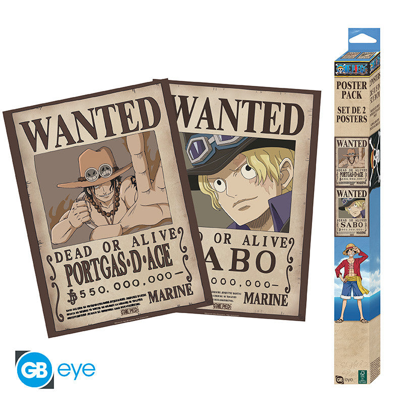 ONE PIECE - Wanted Ace & Sabo - Set 2 Posters Chibi